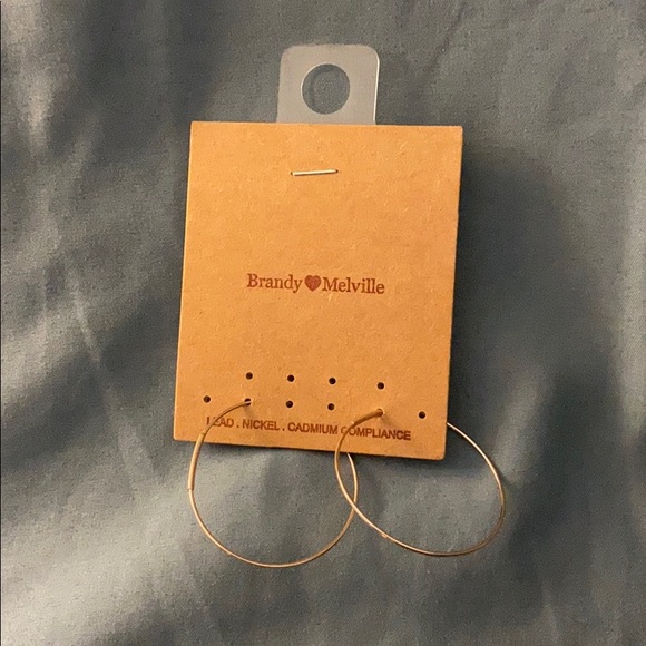 ***SOLD*** Brandy Melville Gold Hoop Earrings - Picture 2 of 3